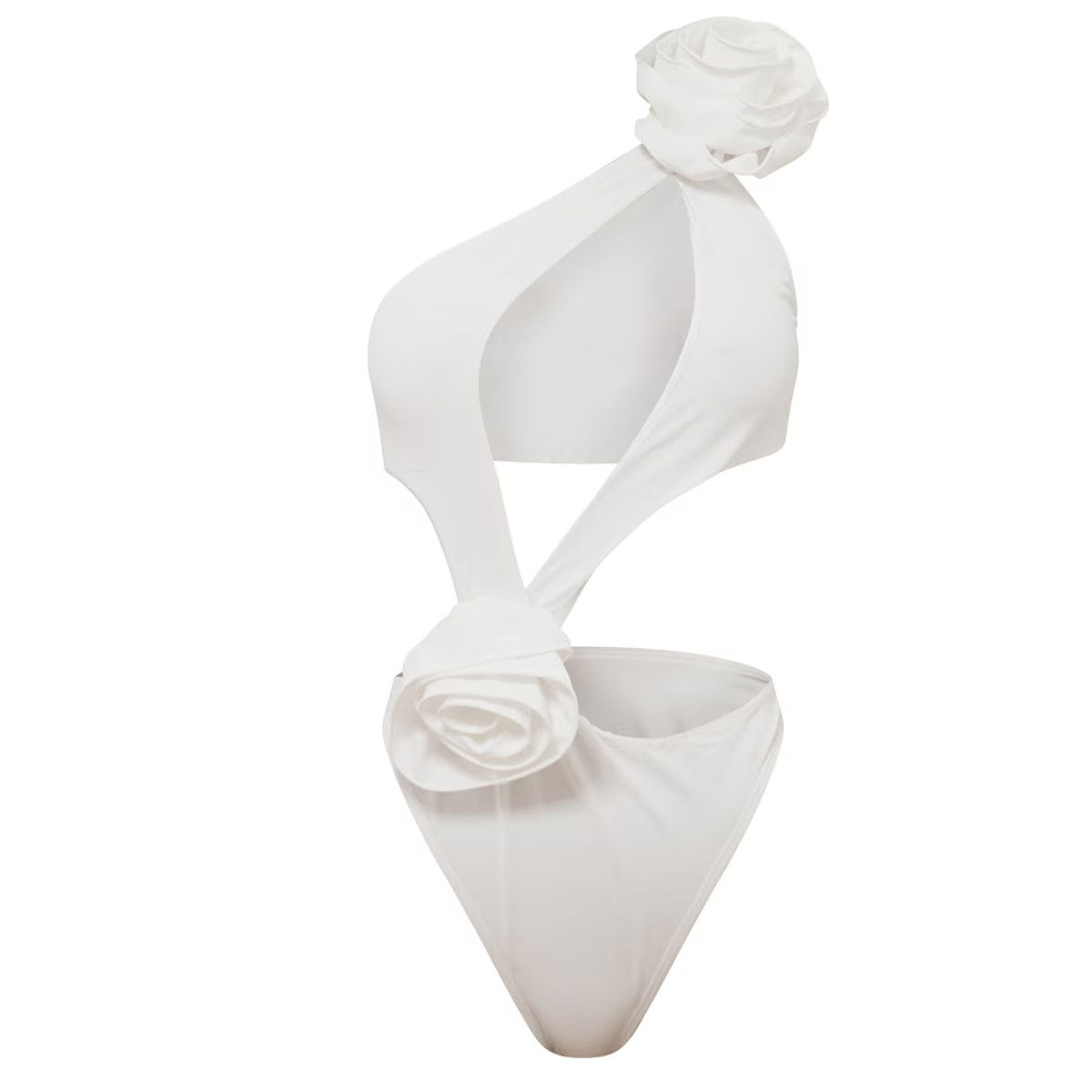 Solid Color Hollow Out Cutout Out Swimsuit Short Skirt Two Piece Set Women Floral Bella Mia