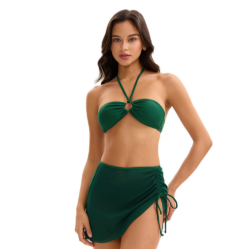 Bikini Three Piece Swimsuit Sexy Backless Triangle Split Swimsuit Bella Mia