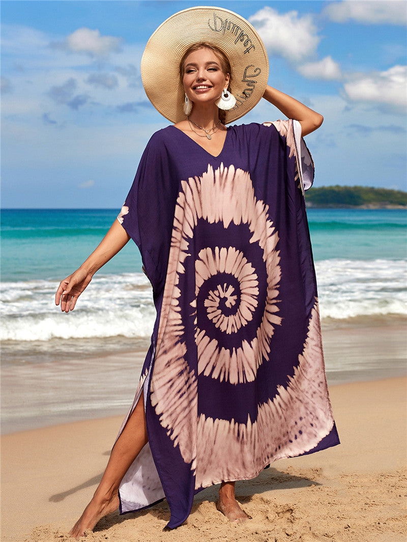 New Positioning Printing Beach Cover-up Sexy Cardigan Dress Beach Cover Up Bella Mia