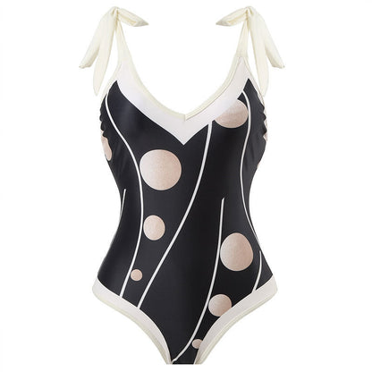Sexy Swimsuit Women Conservative Cover Belly Lace Up Swimsuit Spring Chiffon Beach Skirt Set