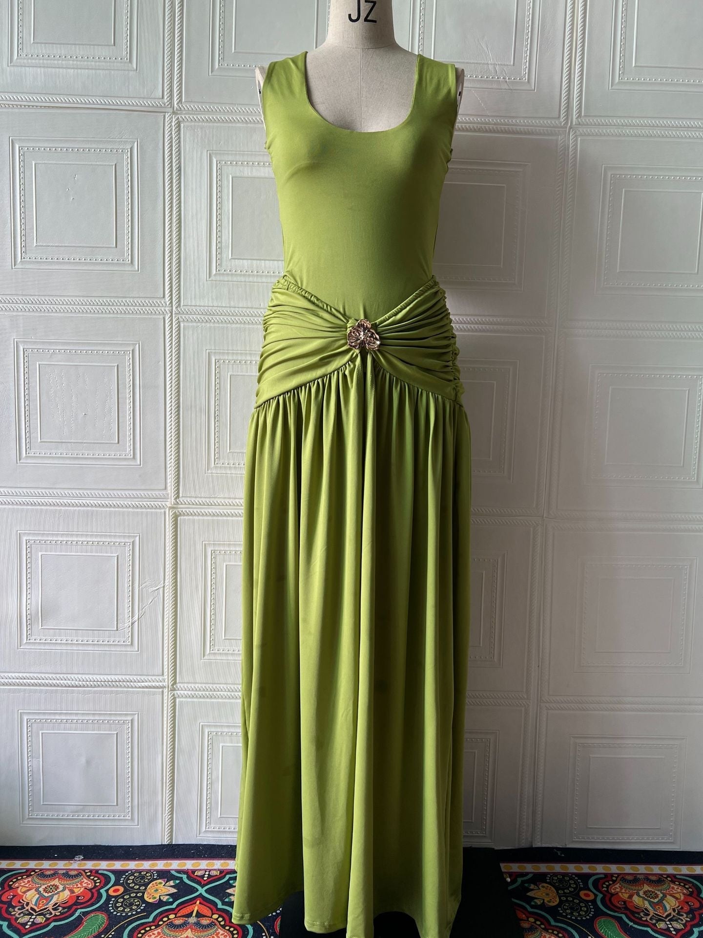 Summer Stitching Ribbon Ruffled Slim Street Mid Solid Color Two Piece Sets Bella Mia