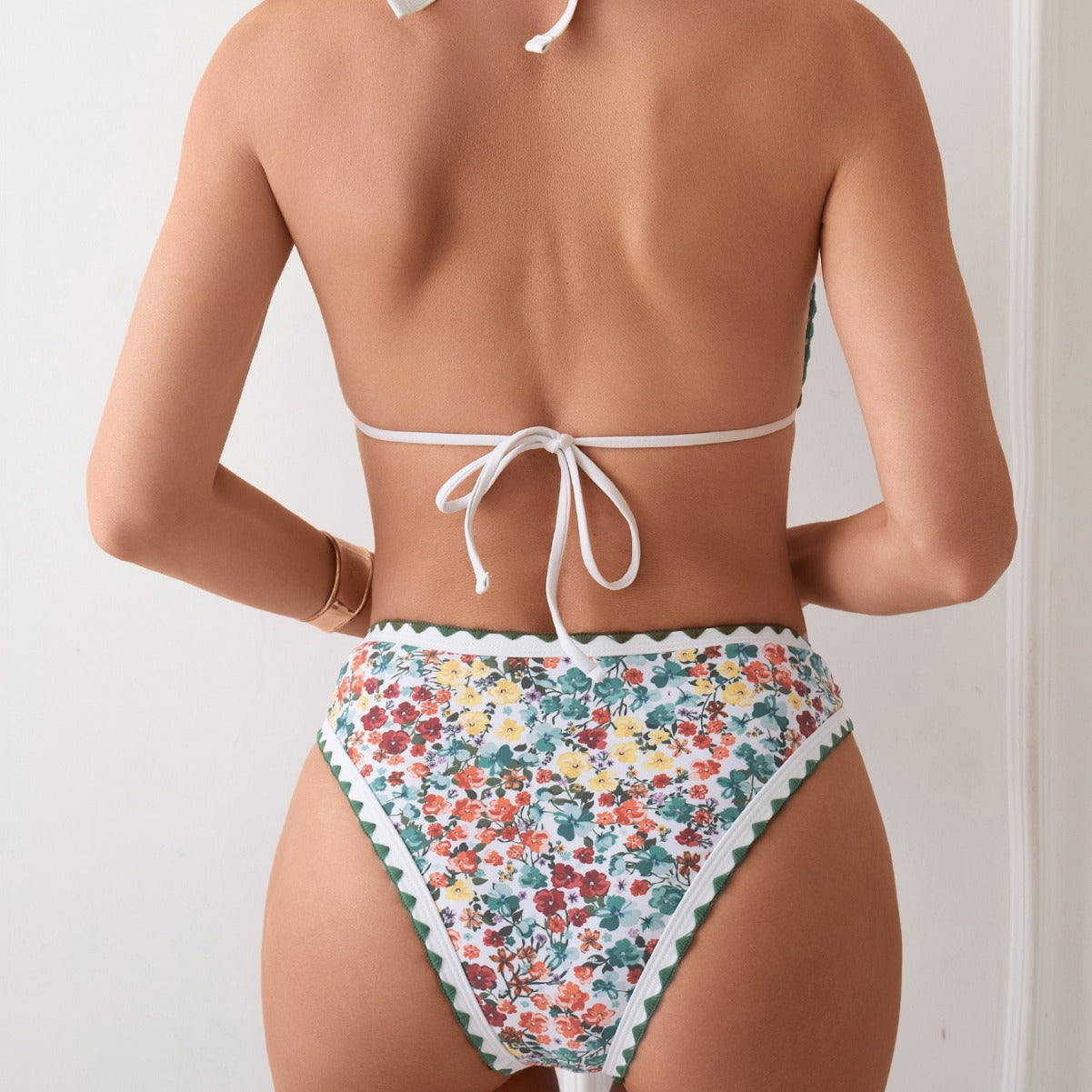 Triangle Bag Split Women Bikini Seaside Beach Swimsuit Printed Women Bikini Bella Mia