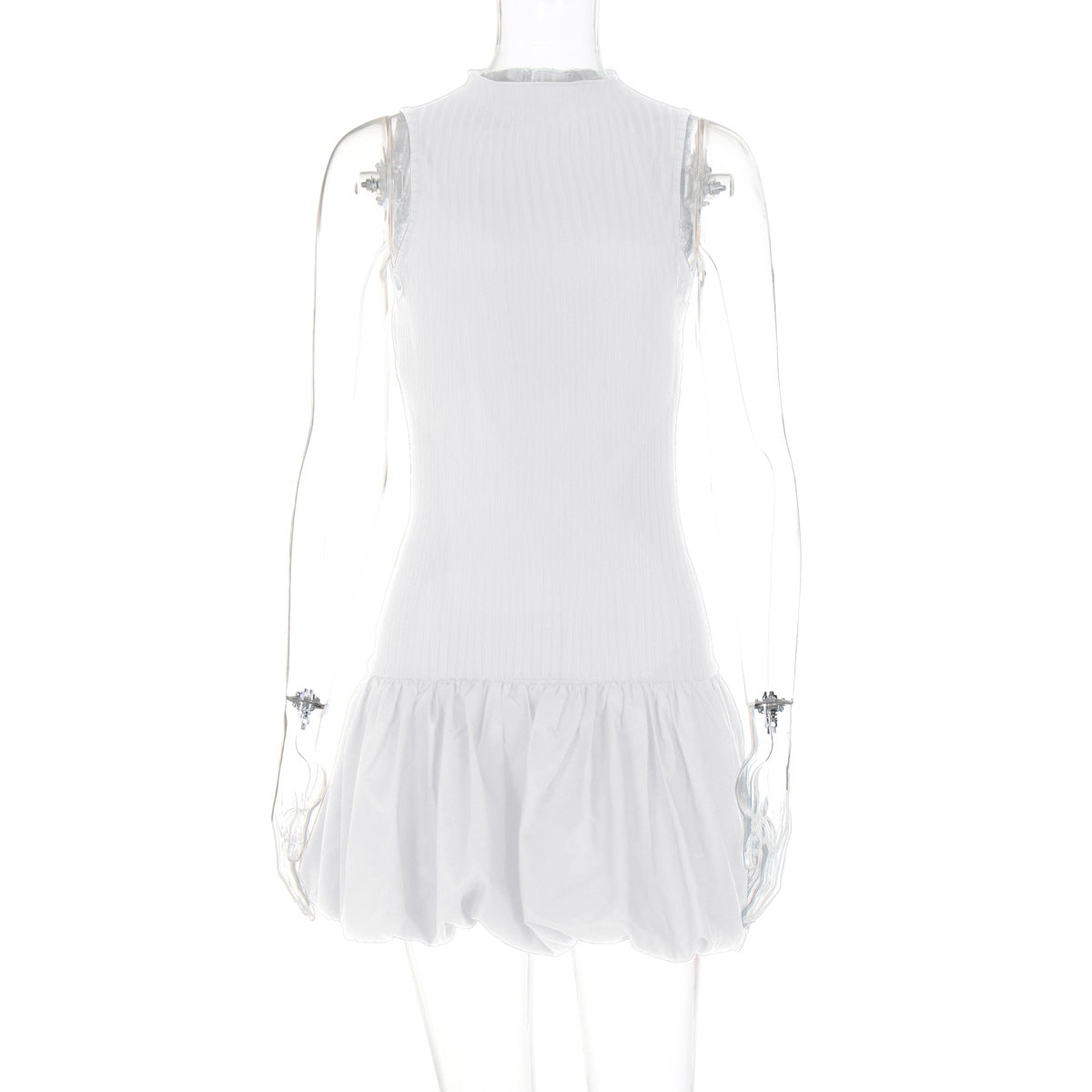 Women Clothing Summer Sexy Back Hollow Out Cutout Out Slim Fitting Patchwork Pleated Dress Women Bella Mia