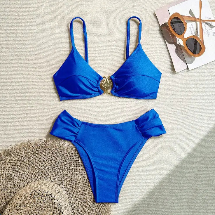 Swimsuit Bikini Sexy Bikini Solid Color Split Swimsuit for Women Bella Mia