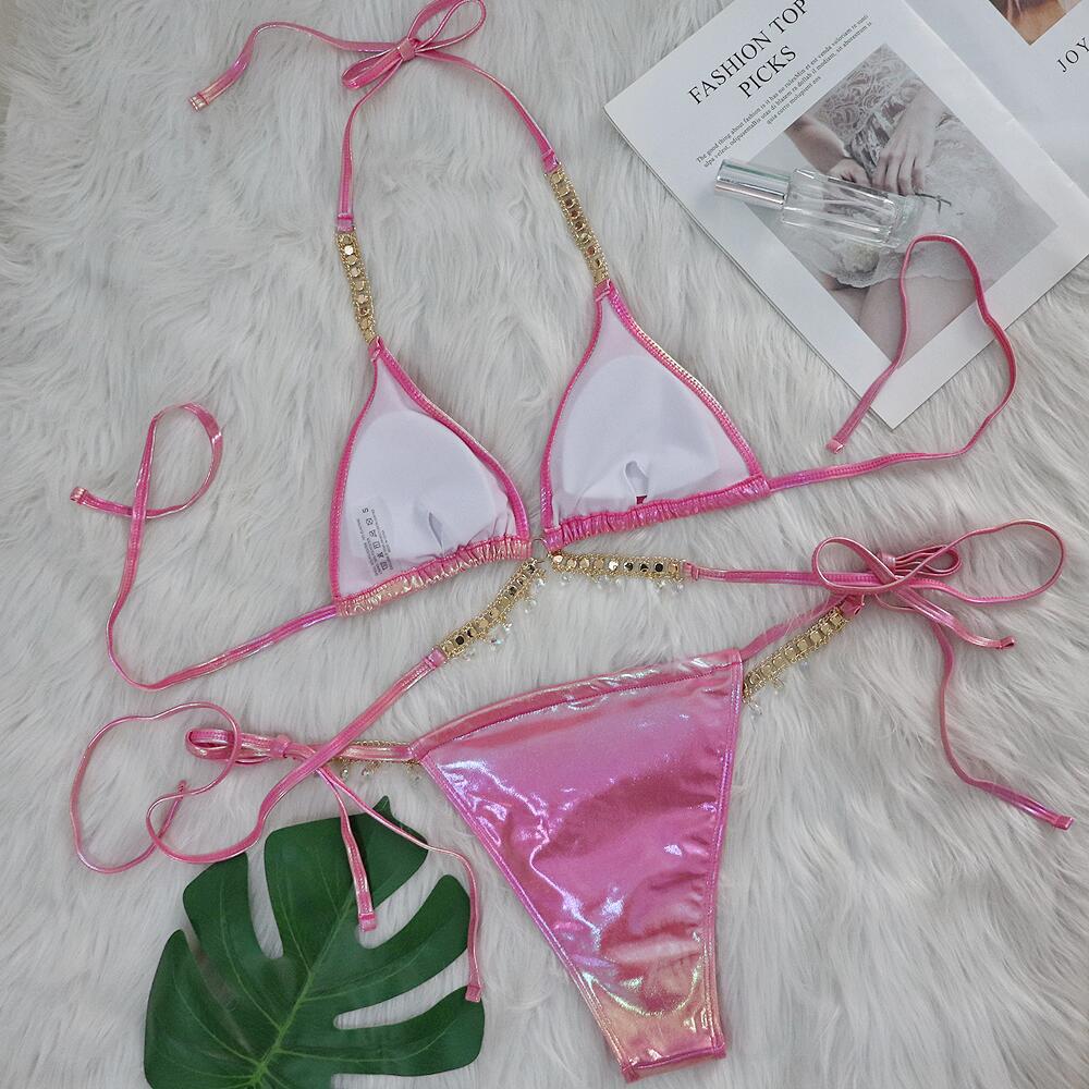 Crystal Diamond Bikini Sexy Bronzing Strap Women Split Swimsuit Swimsuit Bella Mia