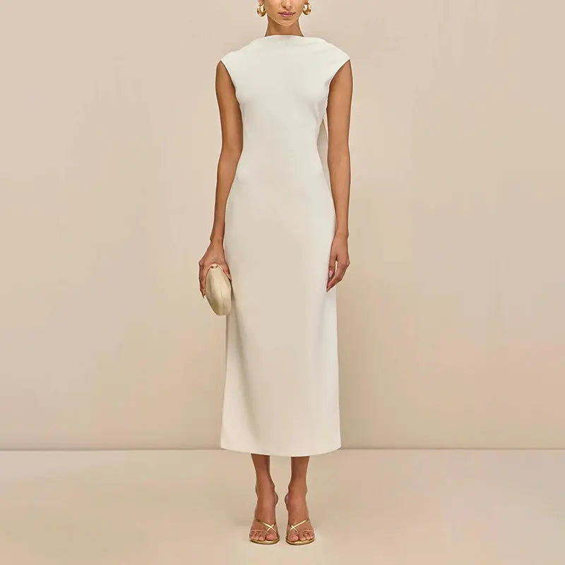 Sexy Lightly Mature Sexy Backless Dress Autumn French Waist Dress Women Bella Mia