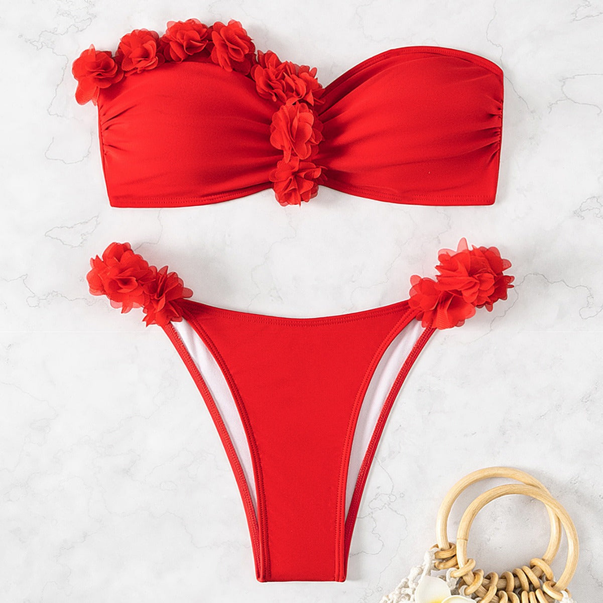 Tube Top Strapless Split Swimsuit Women Sexy Split Swimsuit Summer Beach Bikini Sets Bella Mia