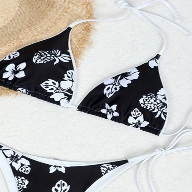 Floral Sexy Bikini Split Swimsuit Women Beach Triangle Bikini Swimsuit Bella Mia