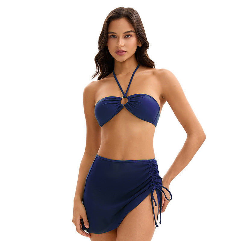 Bikini Three Piece Swimsuit Sexy Backless Triangle Split Swimsuit Bella Mia