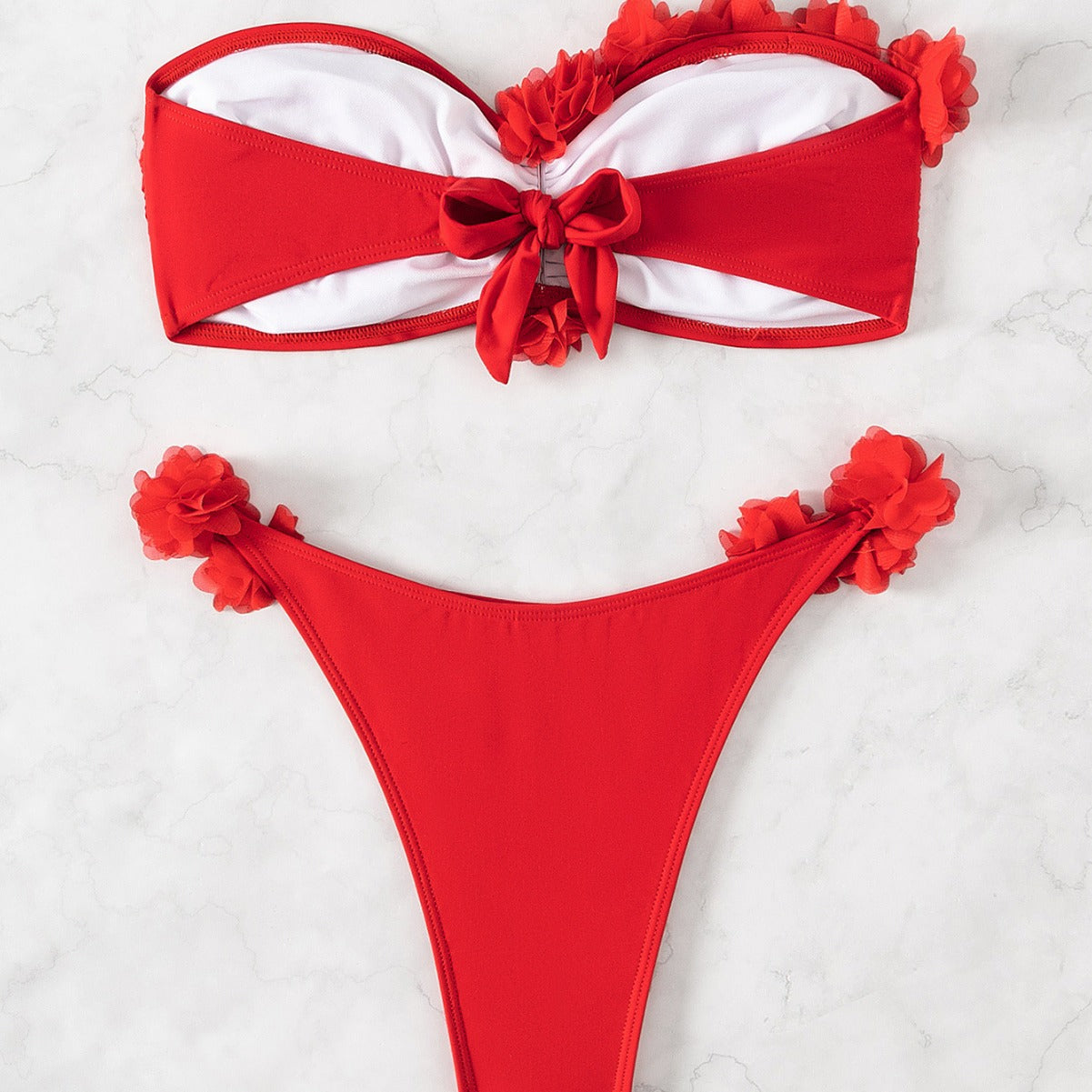 Tube Top Strapless Split Swimsuit Women Sexy Split Swimsuit Summer Beach Bikini Sets Bella Mia