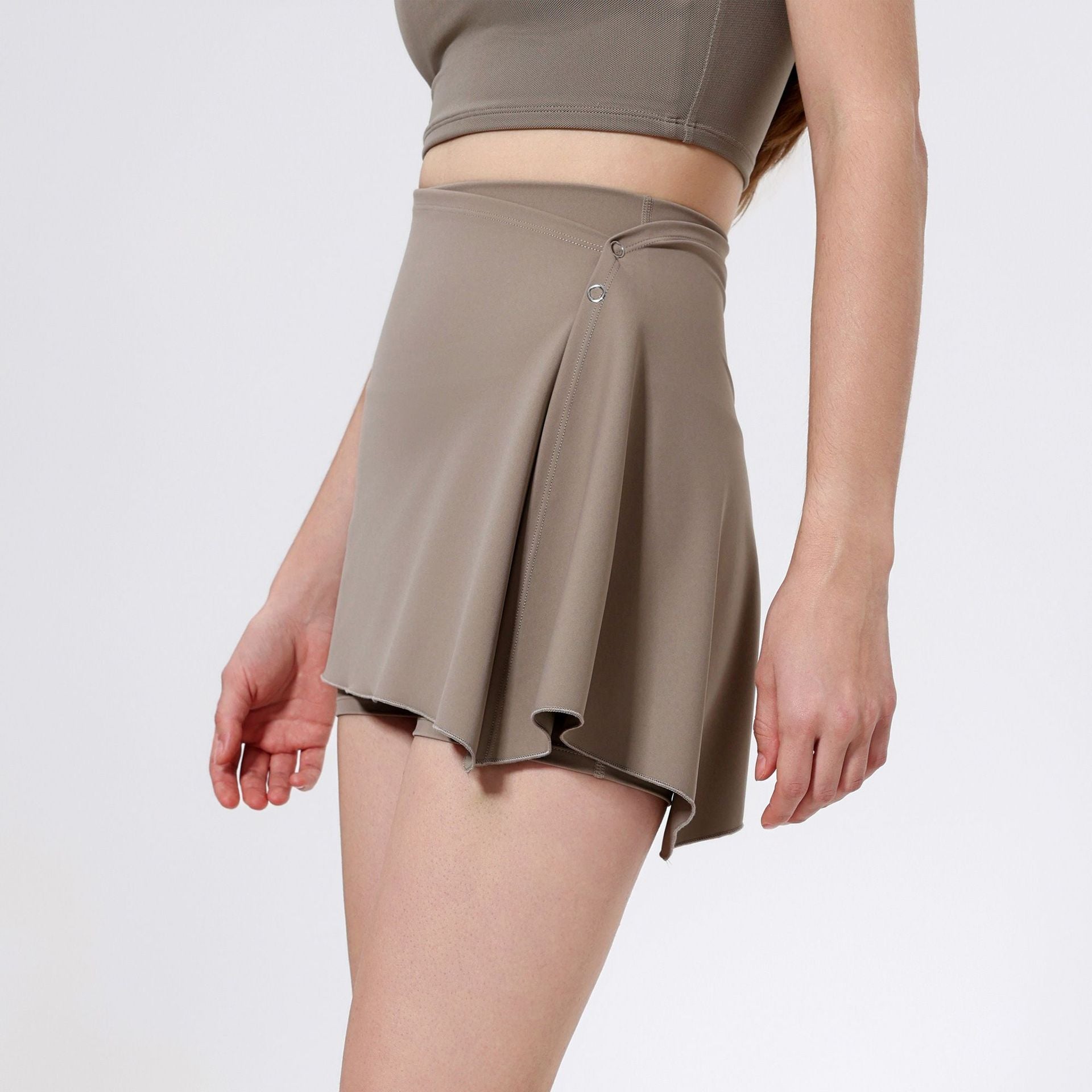 Two Piece Set High Waist Hip Lift Nude Feel Yoga Pants Shorts Fart Curtain Outer Wear Running Workout Pants Breathable Fitness Bella Mia