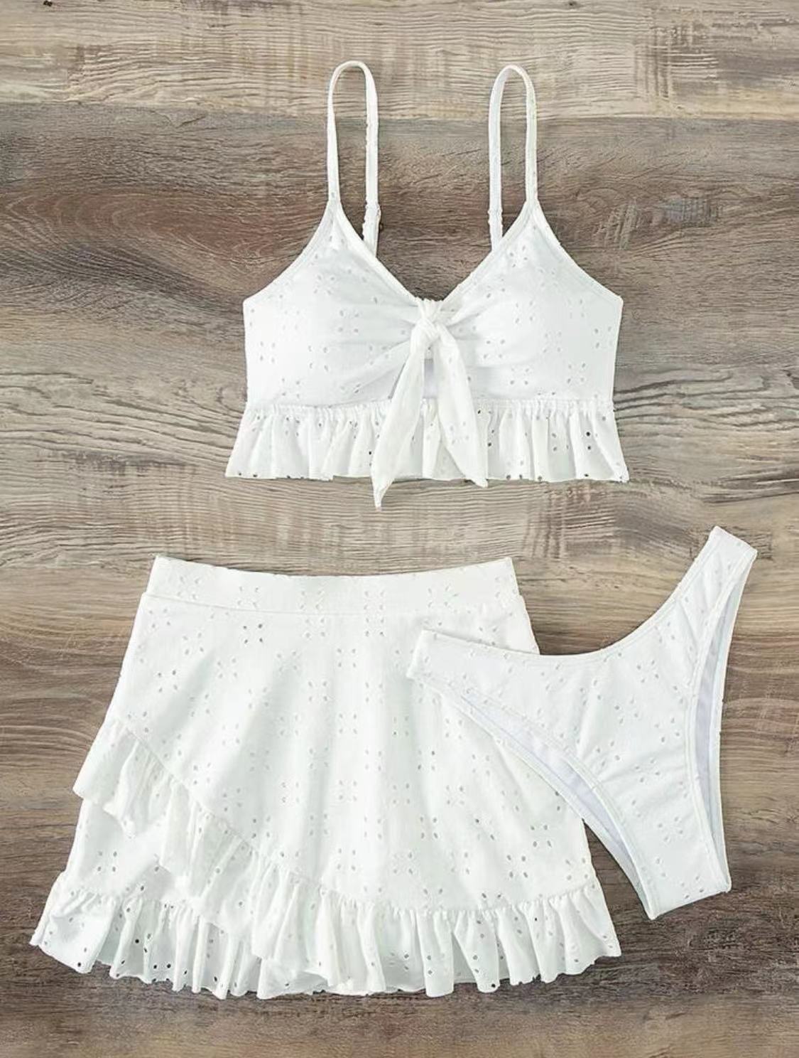 Summer Beach Skirt Bikini Three Piece Set Swimsuit Conservative Swimsuit Women Bella Mia