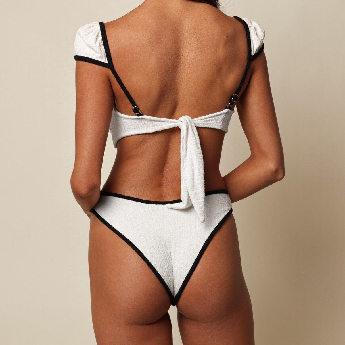 Solid Color High Waist Bikini Simple Split Swimsuit Women Sexy Bikini Bella Mia