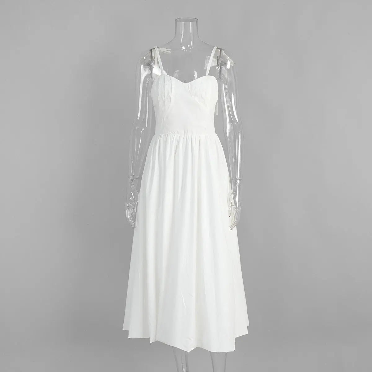 Cotton Sling Balloon Dress Summer Tight Waist Bubble Swing Dress Pure Cotton Dress Women Bella Mia