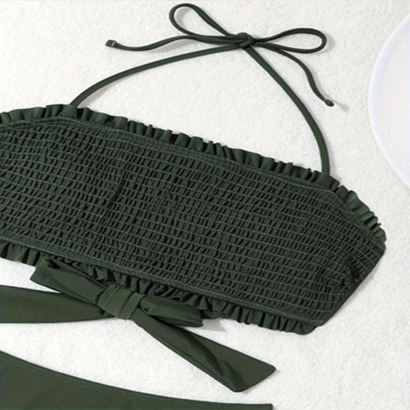 Sexy Lace up Bikini Women Three Point Bikini Beach Spring Swimsuit Bella Mia