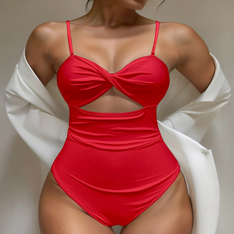 Sexy Spaghetti Straps One Piece Swimsuit Women High Grade Bikini Beach Spring Swimsuit Bella Mia