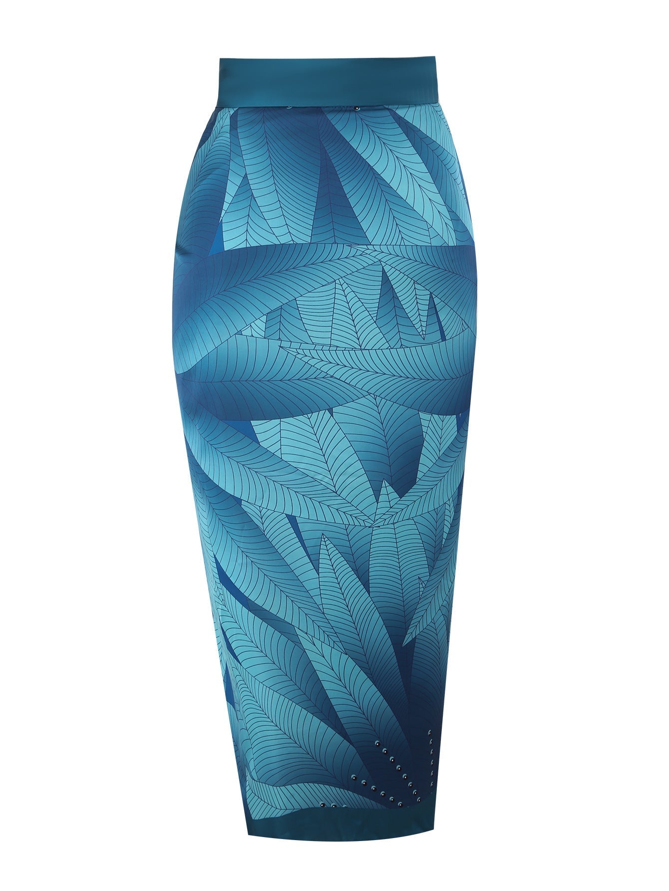 Lonkey French One Piece Two Piece Set Swimsuit Leaf Printed Sheath Dress Conservative Halter Swimsuit Women Bella Mia