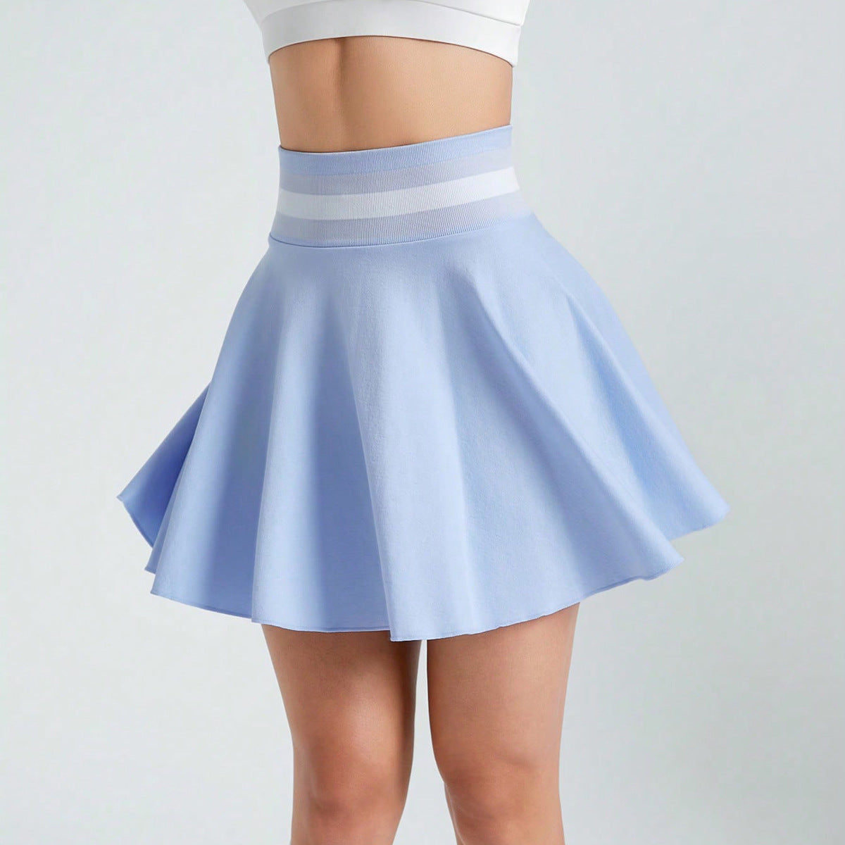 Tennis Skirt Exercise Skirt Badminton Skirt Seamless Knitted Four Sided Elastic Slim Bella Mia