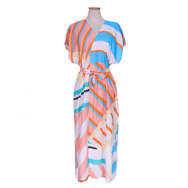 Summer Street Color Striped Long Blouse Casual Sun Proof Sun Protection Clothing