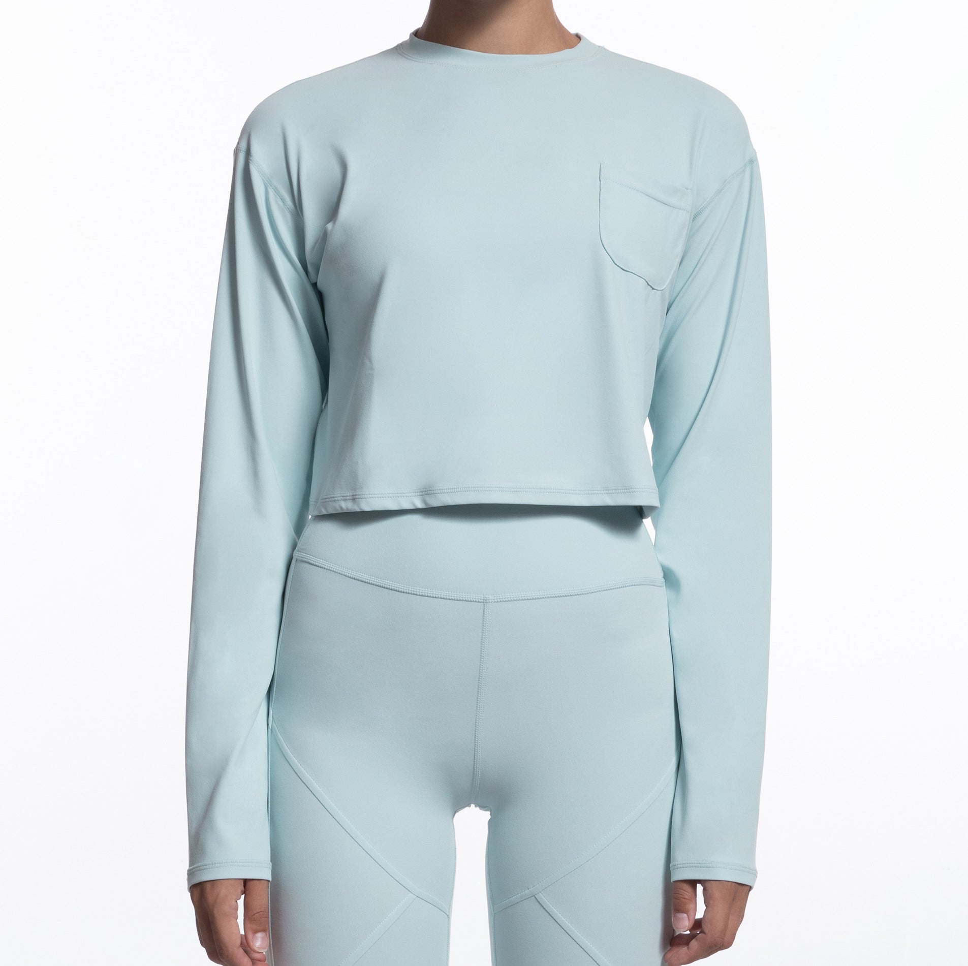 Autumn Winter Sports T shirt Women Yoga Clothes Women round Neck Slim Fit Sports Long Sleeved Top Bella Mia