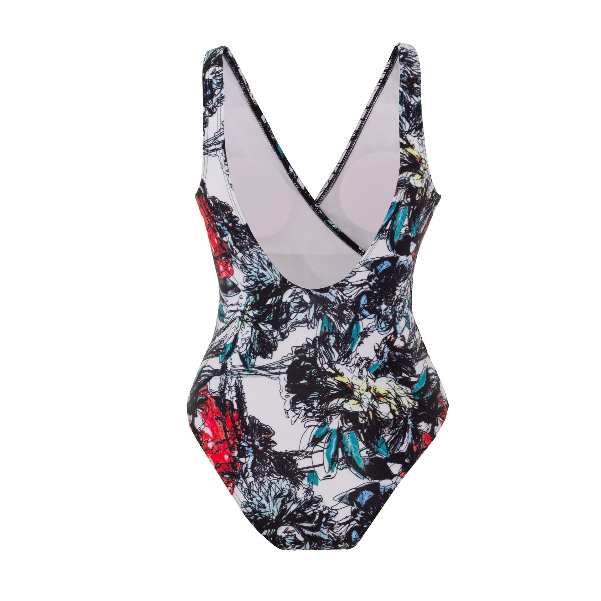 Siamese Conservative Cover Belly Backless Sexy plus Size Swimsuit Women Chiffon Beach Dress Bella Mia