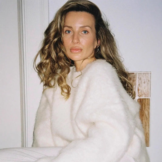 Color Imitation Marten round Neck Sweater Women Wind Soft Knitted Basic Bella Mia