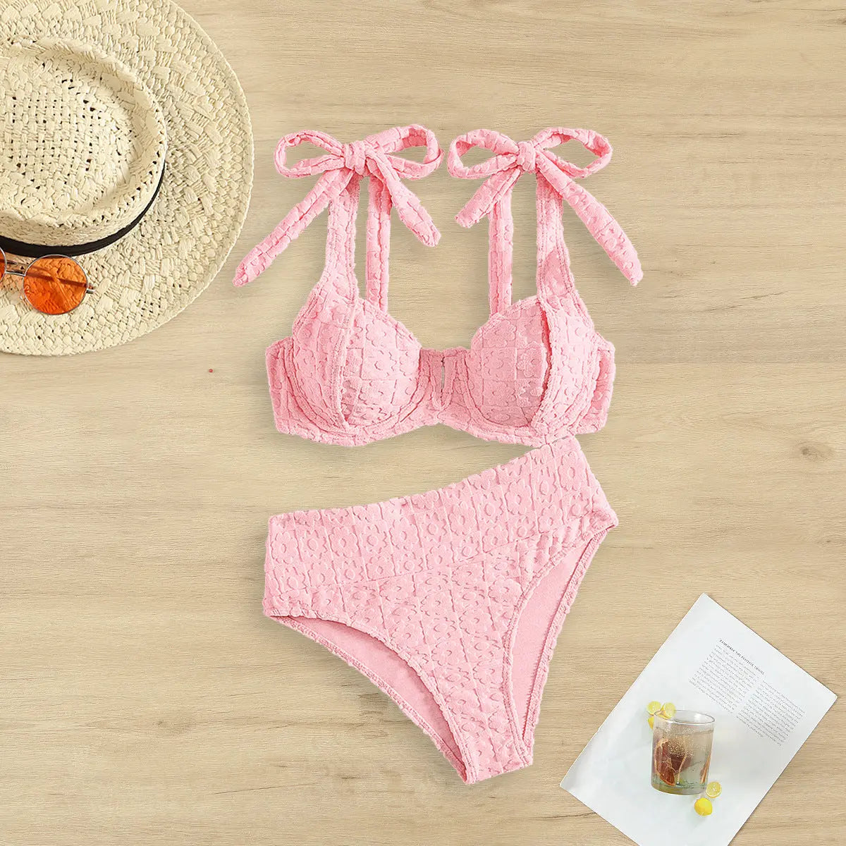 Bikini Sexy Split Two Piece Set Swimsuit Solid Color Bikini Swimsuit Bella Mia