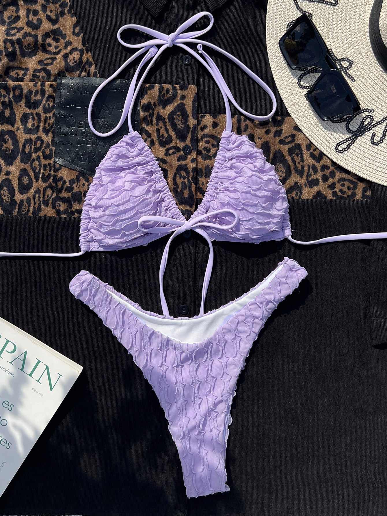 Split Swimsuit Three Dimensional Petals Bandage Sexy Bikini Swimsuit Bikini Bella Mia