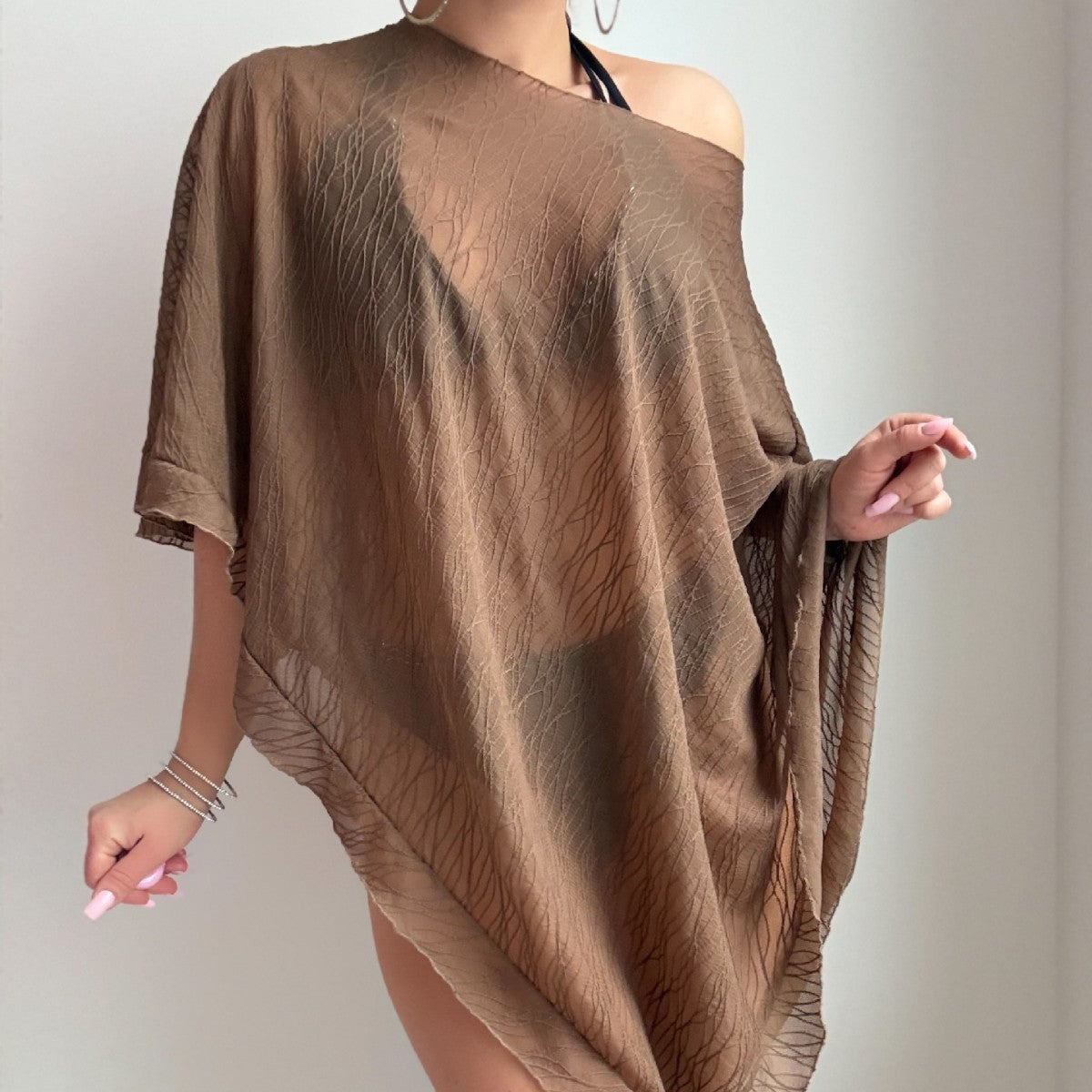 Women Solid Color Vacation Blouse Swimsuit Bella Mia