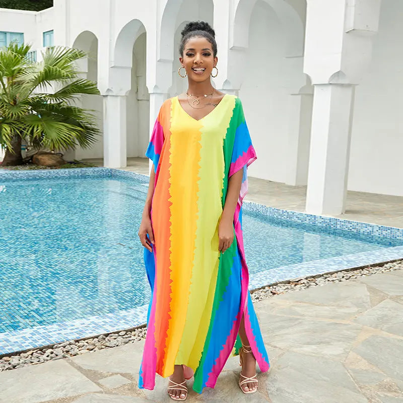 Beach Cover up Loose Robe Vacation Maxi Dress Swimsuit Outwear Women Bella Mia