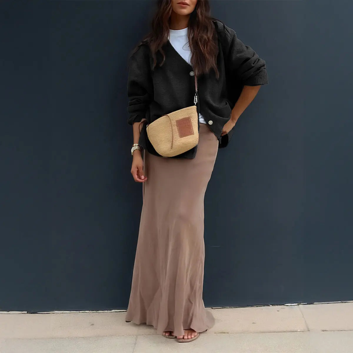 Women Casual Minimalist Long Sleeve Senior Coat Sweater Bella Mia