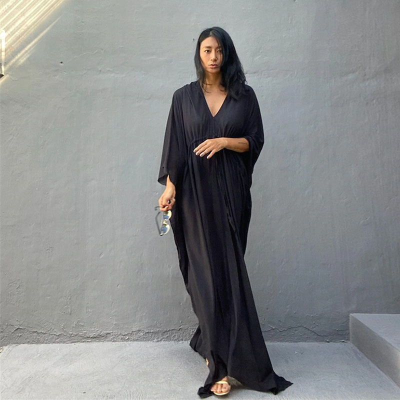 Rayon Loose Sexy Split Beach Cover Up Waist Pull Belt Vacation Skirt Bikini Cover Bella Mia