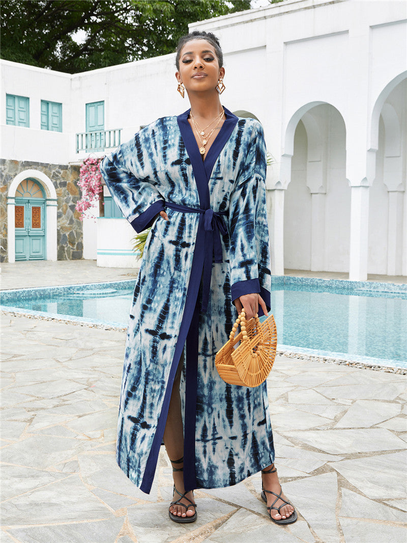 Blooming Beach Blouse Sexy Cardigan Sun Protection Shirt Holiday Dress Beach Cover Up Bella Mia