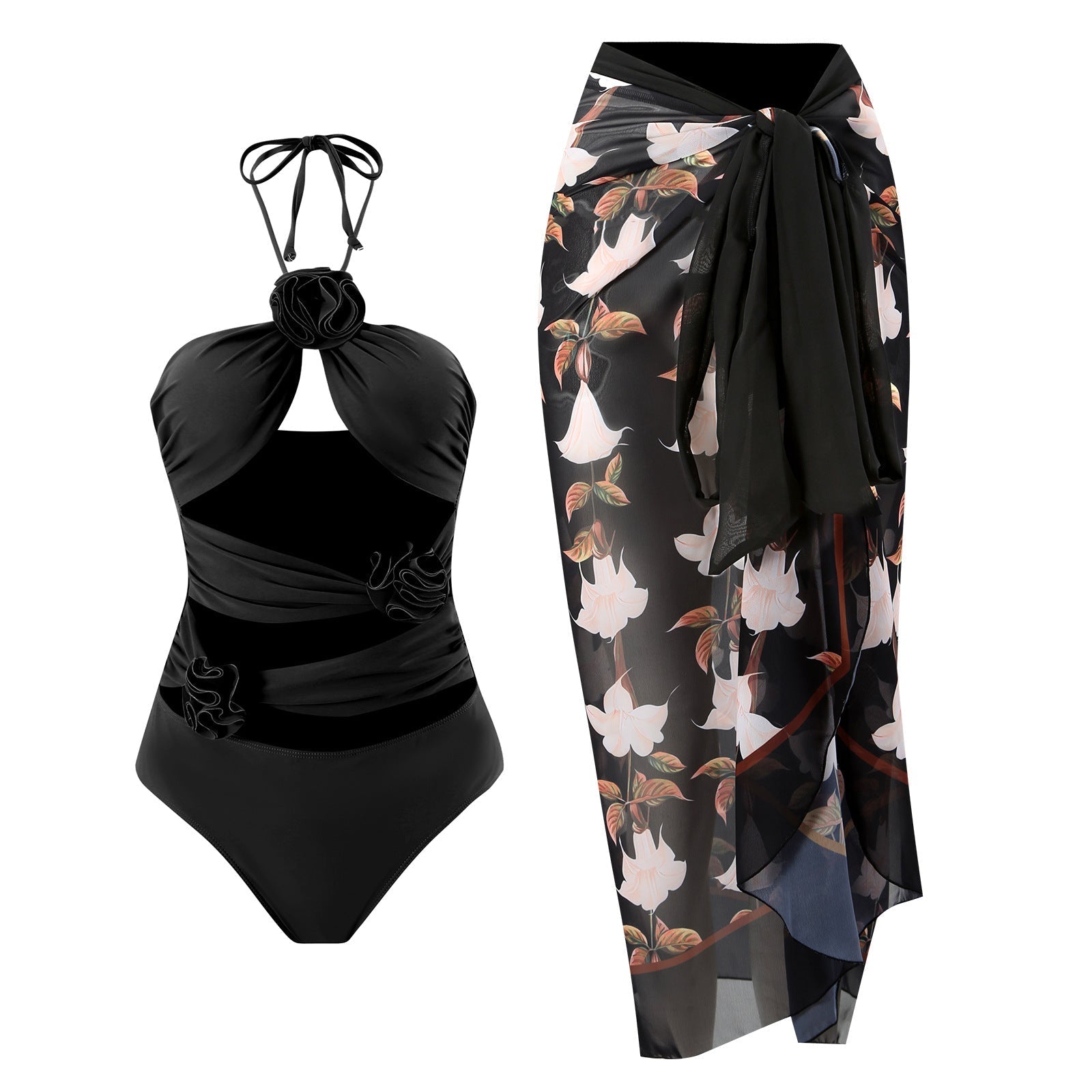 Siamese Conservative Covering Belly Thin Sexy Skirt Swimsuit Women Chiffon Beach Dress Bella Mia