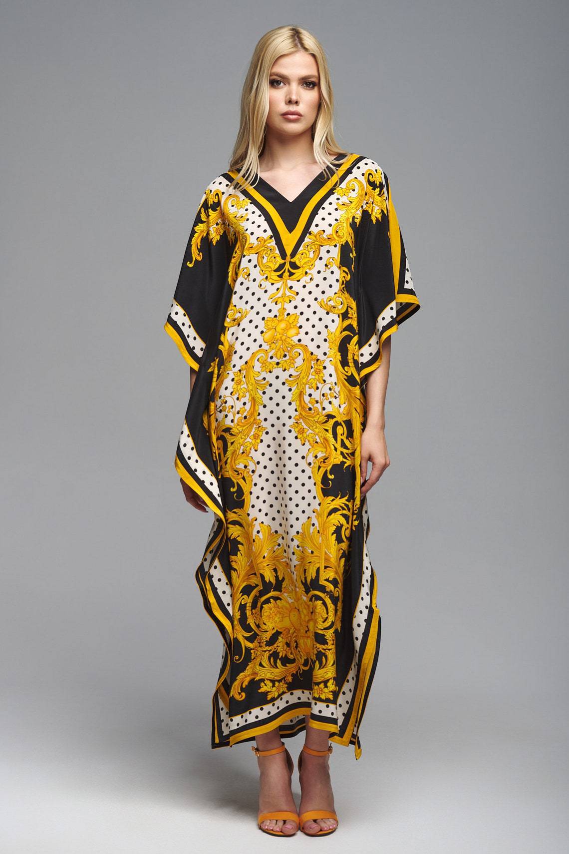 High End Polyester Printed Beach Cover Up Robe Dress Sun Protection Shirt Bikini Cover Up Bella Mia