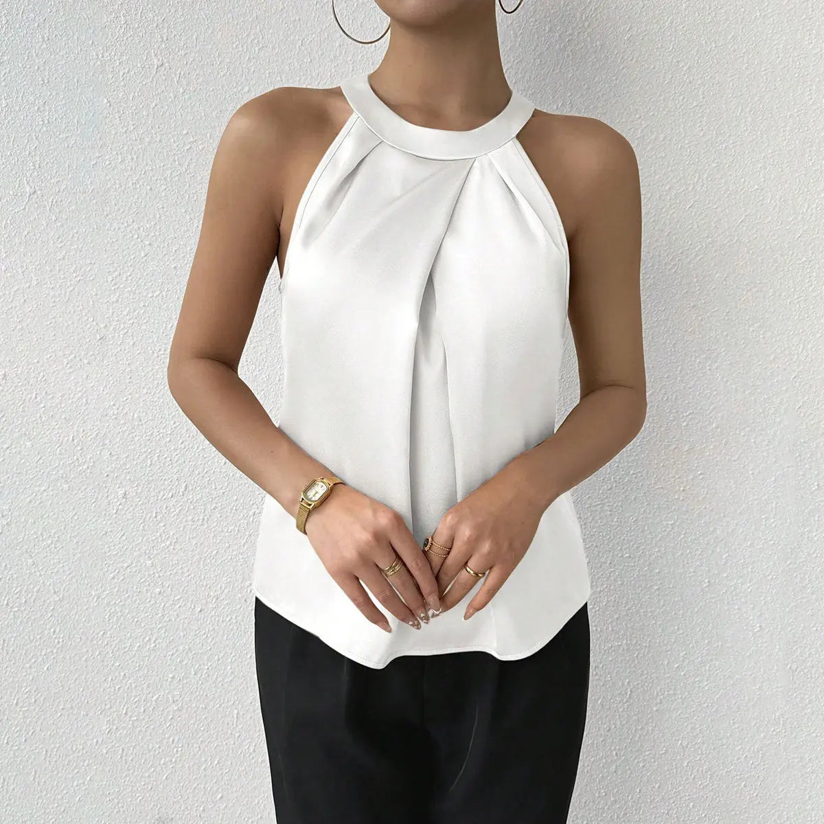 Women Clothing Satin Shirt Women Summer Satin Shirt Top Bella Mia