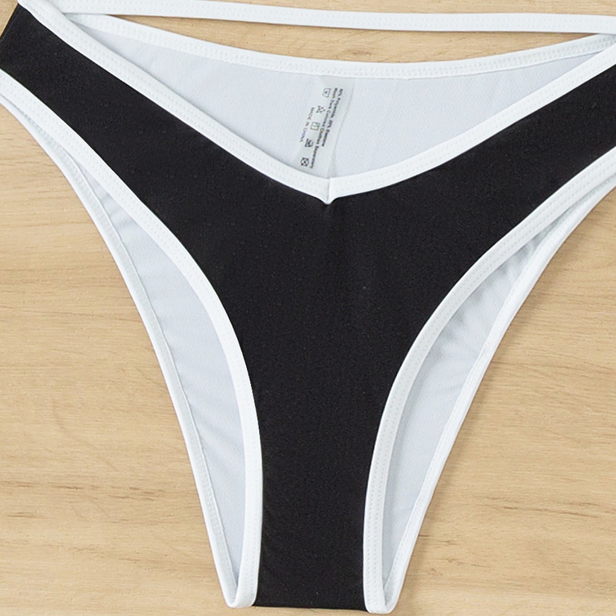 Vest Women Swimsuit Hollow Out Cutout Sexy Contrast Color Thin Edges Bikini Bella Mia