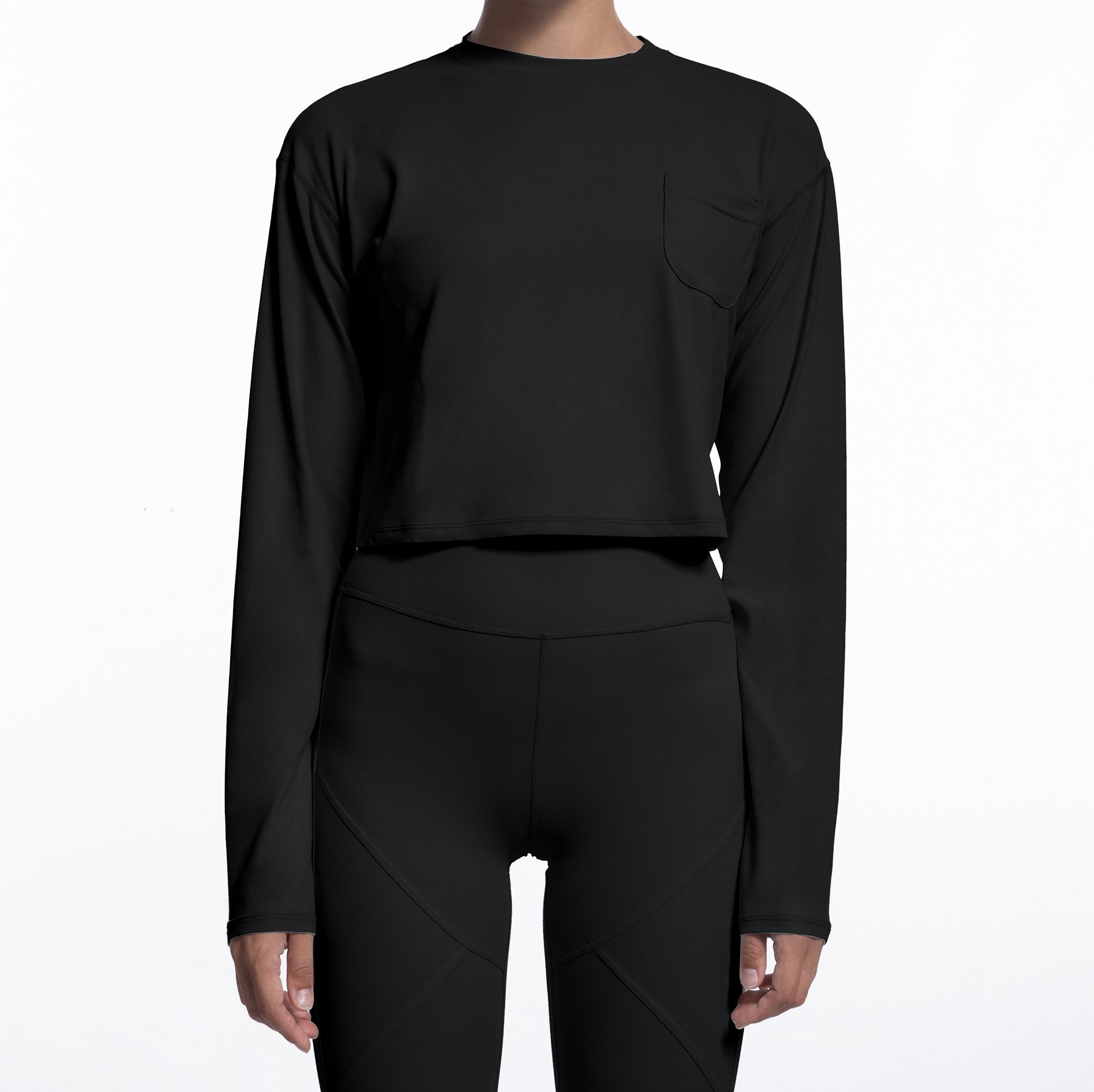 Autumn Winter Sports T shirt Women Yoga Clothes Women round Neck Slim Fit Sports Long Sleeved Top Bella Mia