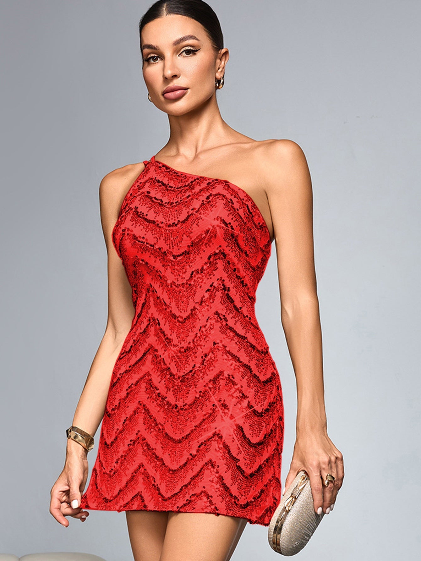 Sexy Sequin Sling Dress Short Dress Women Clothing Party Dress