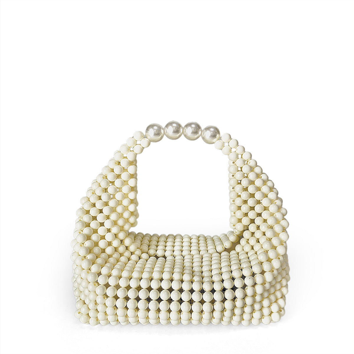 High Sense Hand Carrying Bag Women Spring Summer Cocktail Pearl Hand Woven Bag Special Interest Design Bella Mia