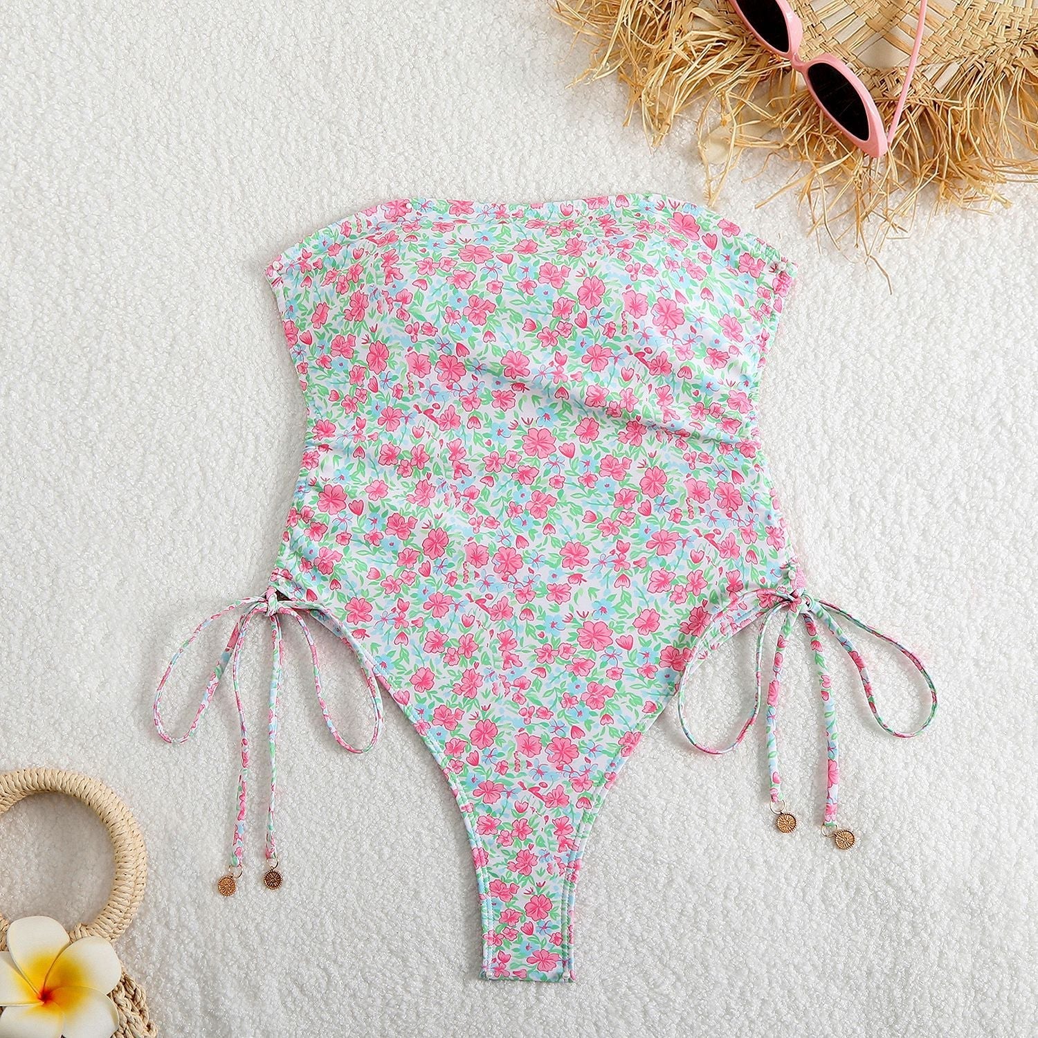 One Piece Swimsuit Women Tube Top Sexy High Sense Spring Bathing High Elasticity Swimsuit Bella Mia