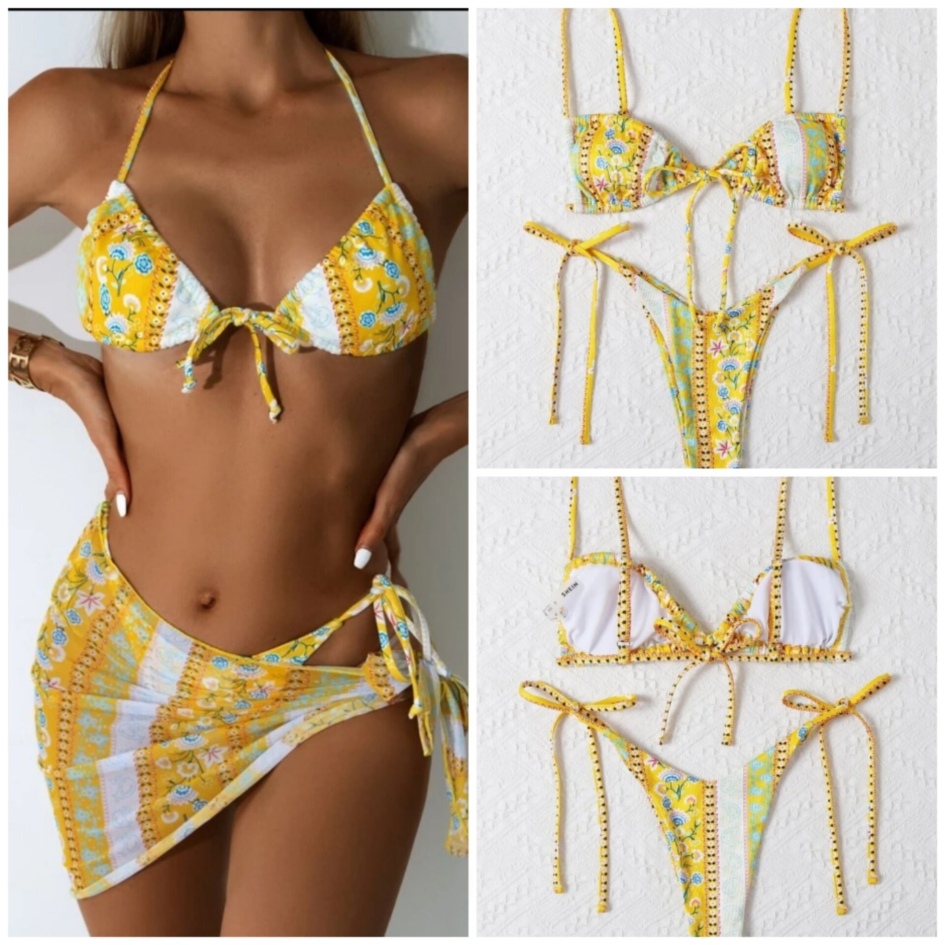 New Sexy Three-Piece Split Bikini Swimsuit Women Bella Mia