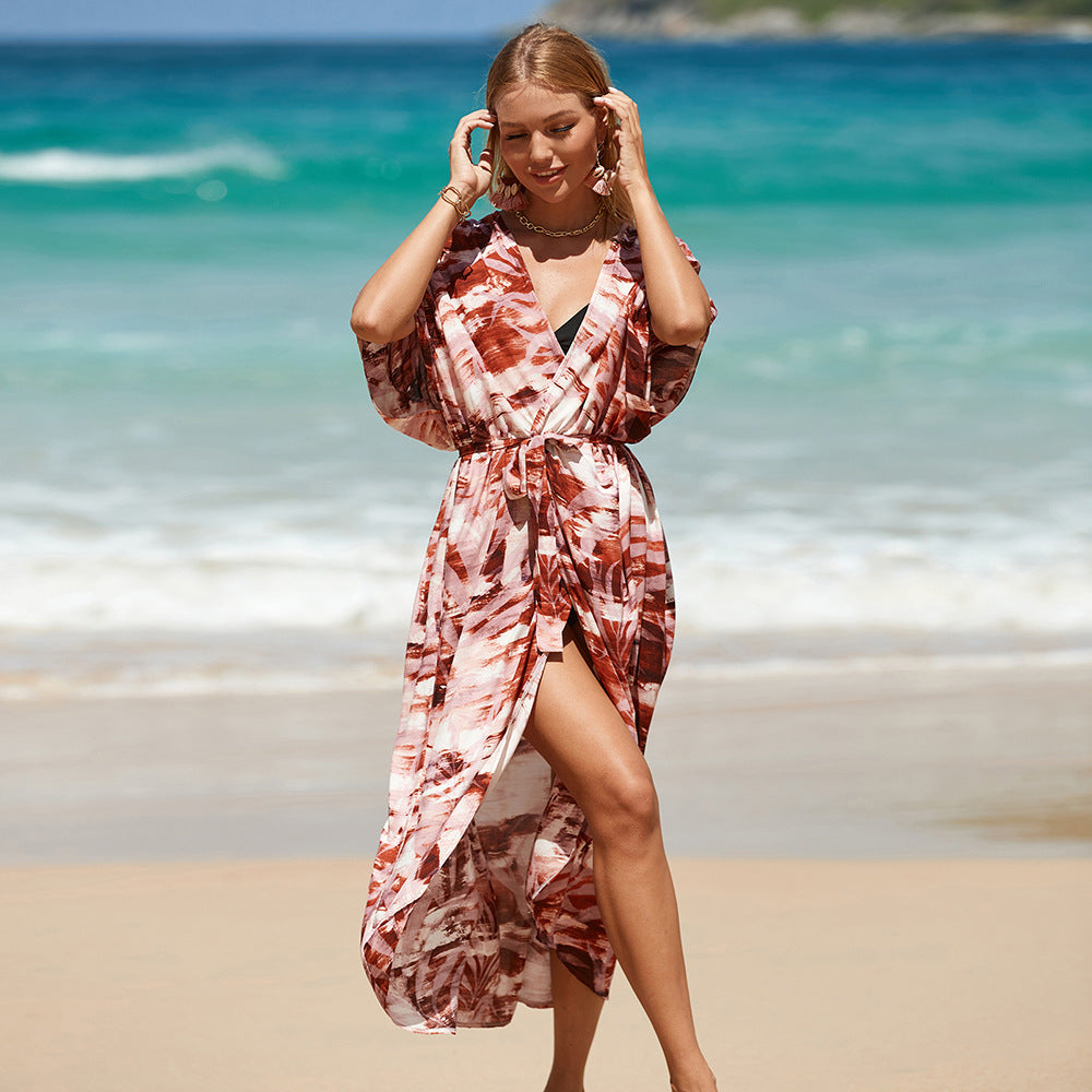 Women Clothes Cotton Blouse Sexy Vacation Beach Dress Bella Mia