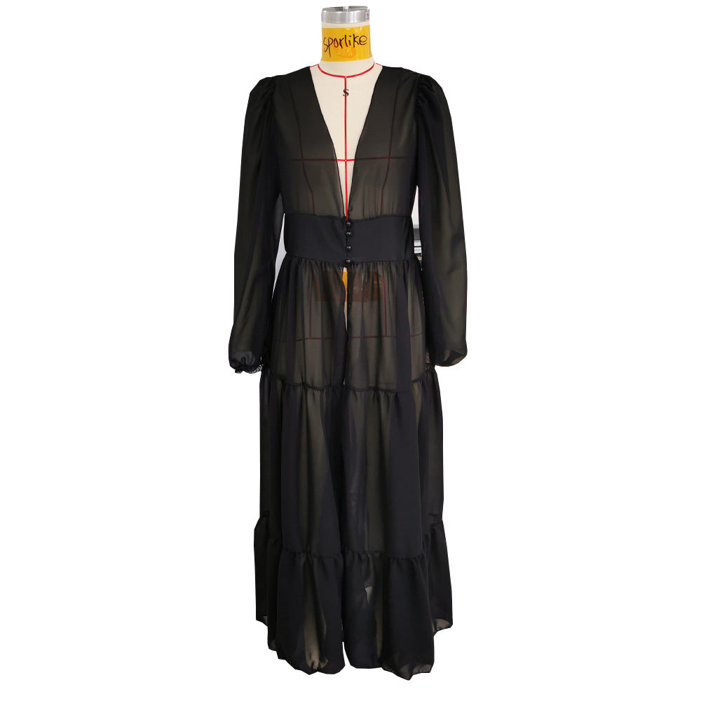 Beach Bikini Coat Spinning Blouse Long Women Swimsuit Outer Bella Mia