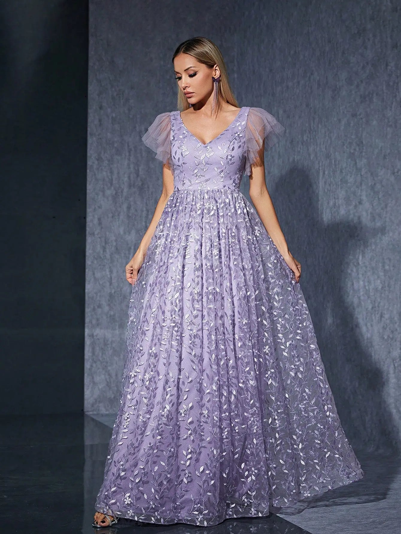 Embroidered Large Skirt Dress Photo Taking Ball Niche Evening Dress Dinner Formal Dress Bella Mia