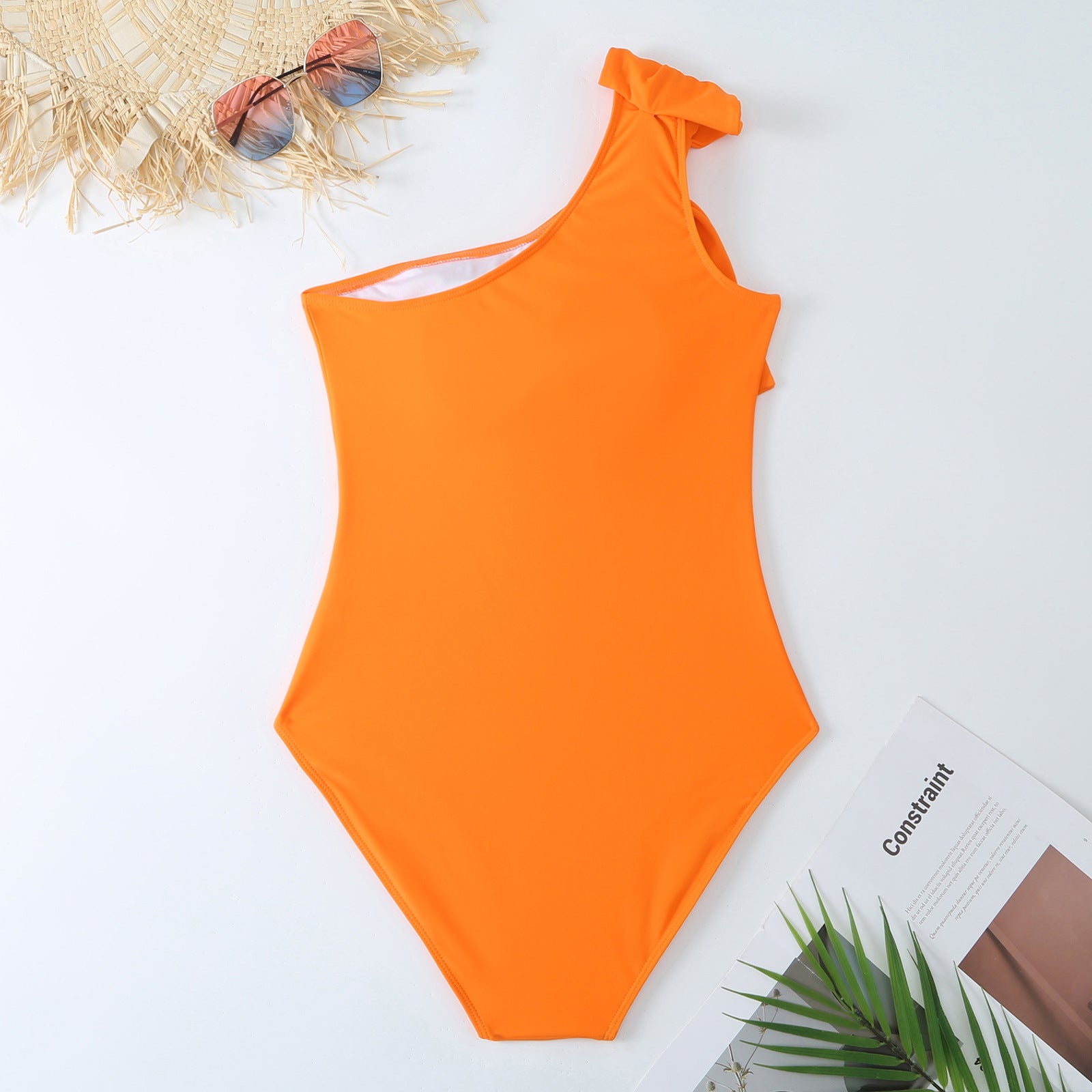 Sexy Swimsuit Women Spring One-Shoulder Swimsuit Chiffon Split Beach Skirt Set Bella Mia