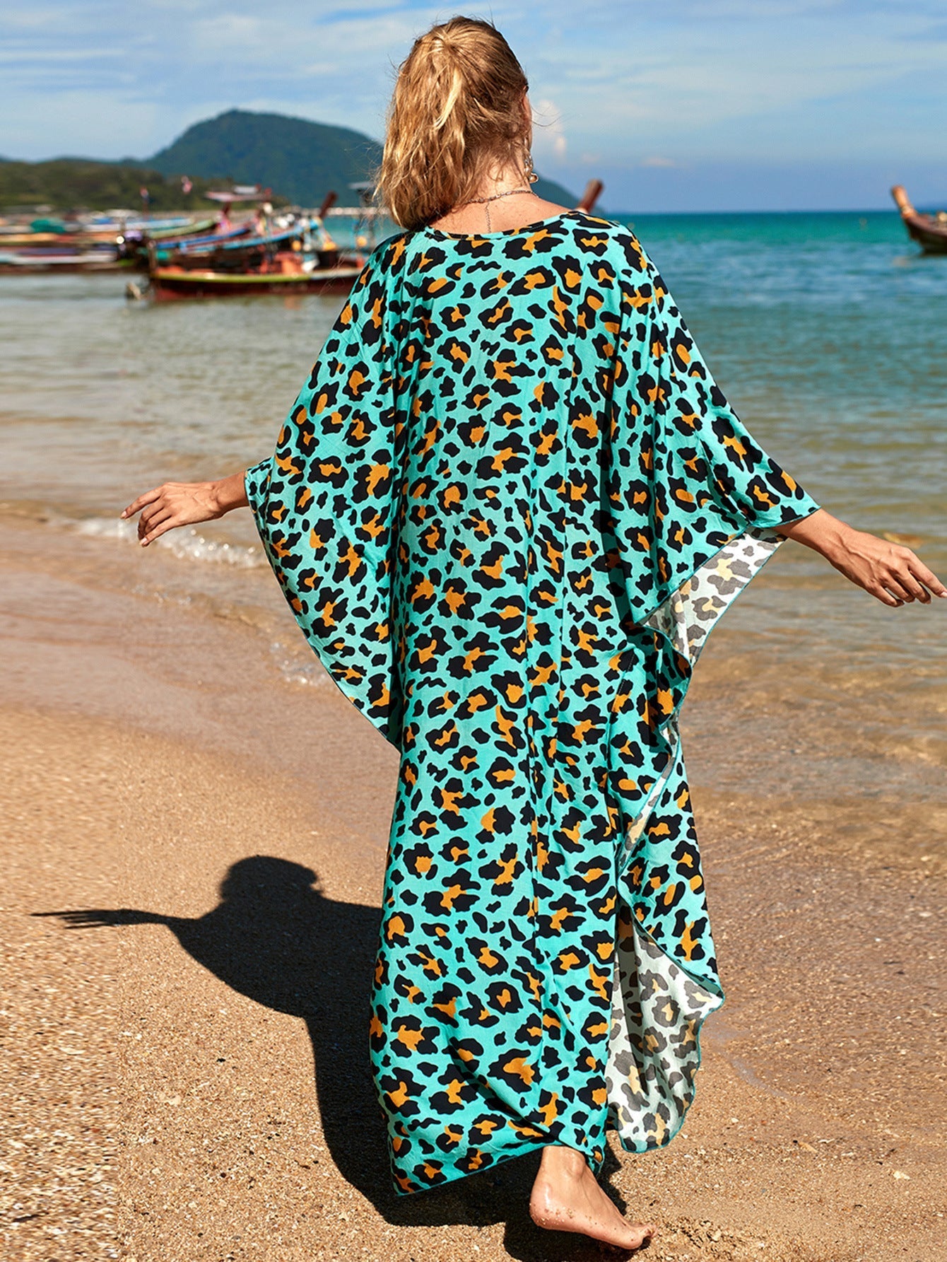 Rayon Printed Vacation Casual Beach Bikini Cover 2 Colors Bella Mia