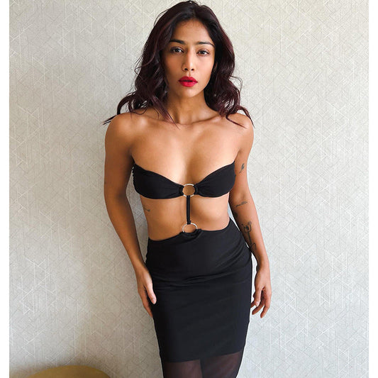 Women Clothing Summer Sexy Bandeau Dress Niche Fight Tulle Bella Mia