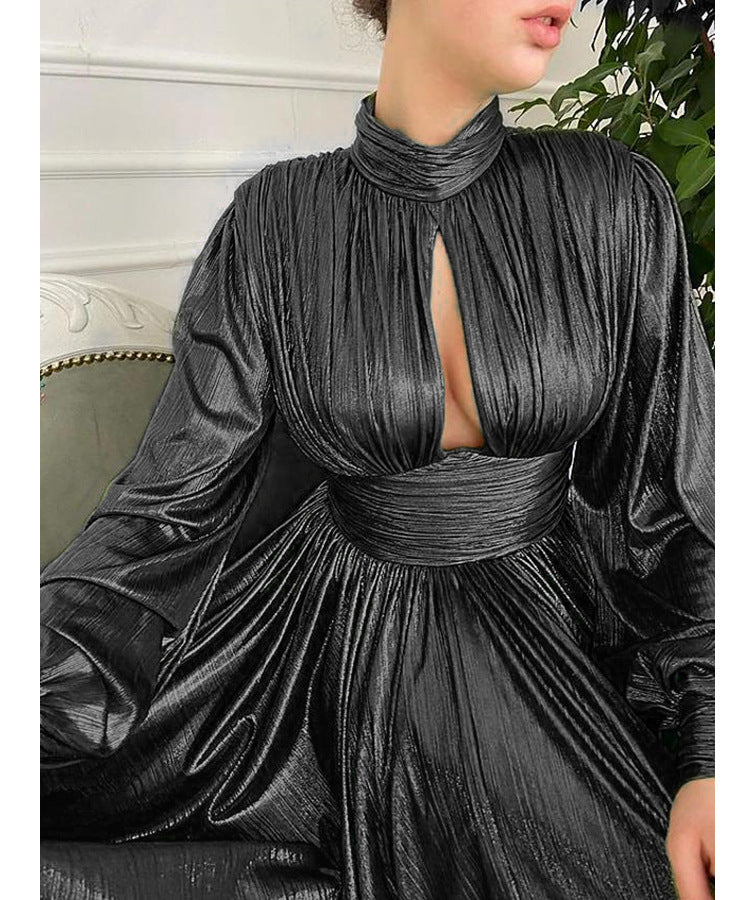 Spring Summer Popular Color Tight Waist Halter Large Swing Sexy Avocado Green Dress Maxi Dress for Women Bella Mia