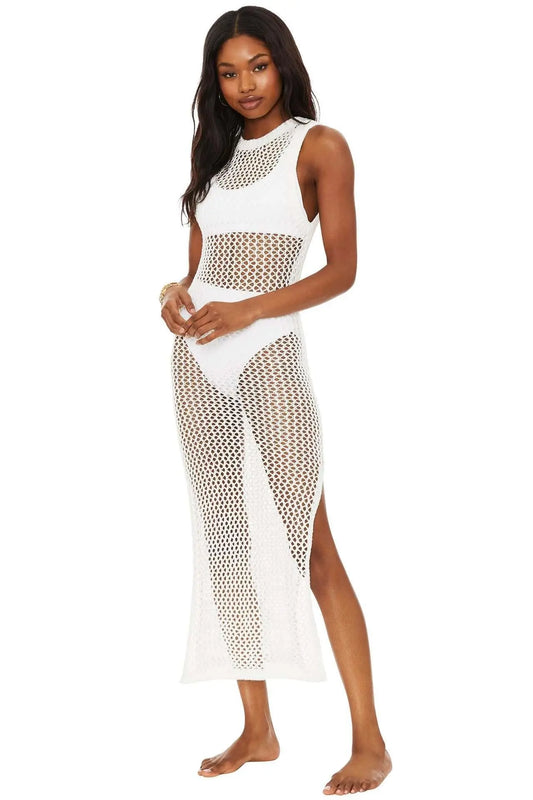 Beach Cover up Hollow Out Cutout Knitted Vest Vacation Skirt Bikini Cover Bella Mia